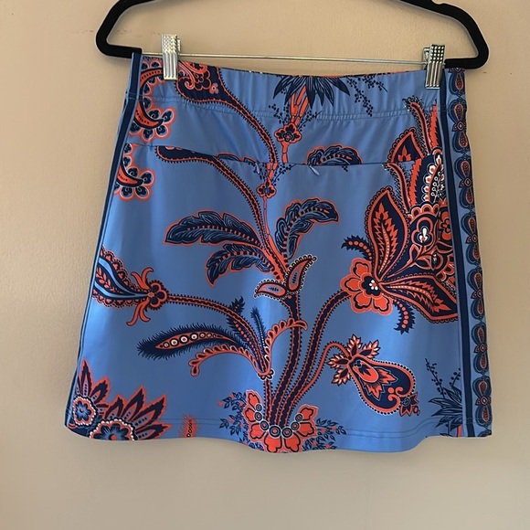 Gretchen Scott Women’s Floral Print Skippy Skort Blue & Red Sz Small Resortwear - Picture 2 of 10